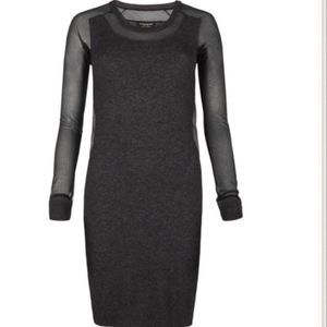 All Saints Dark Gray Long Sleeve Dress